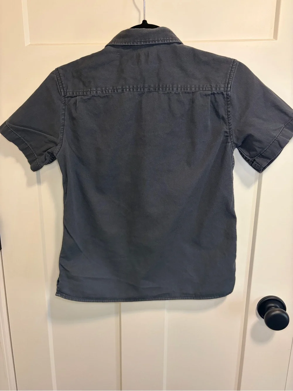 Old Navy Boys Short-Sleeve Button-Up Shirt - Charcoal Gray